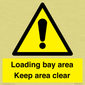 Loading bay area Keep area clear